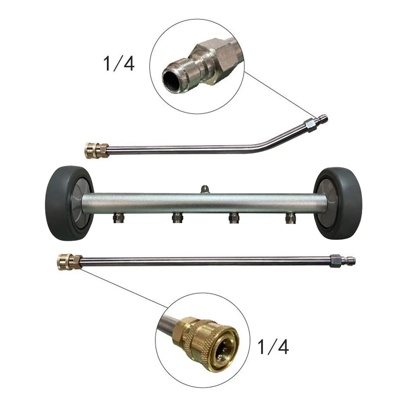 15in Pressure Washer Undercarriage Cleaner Car Underbody Washer 5000PSI