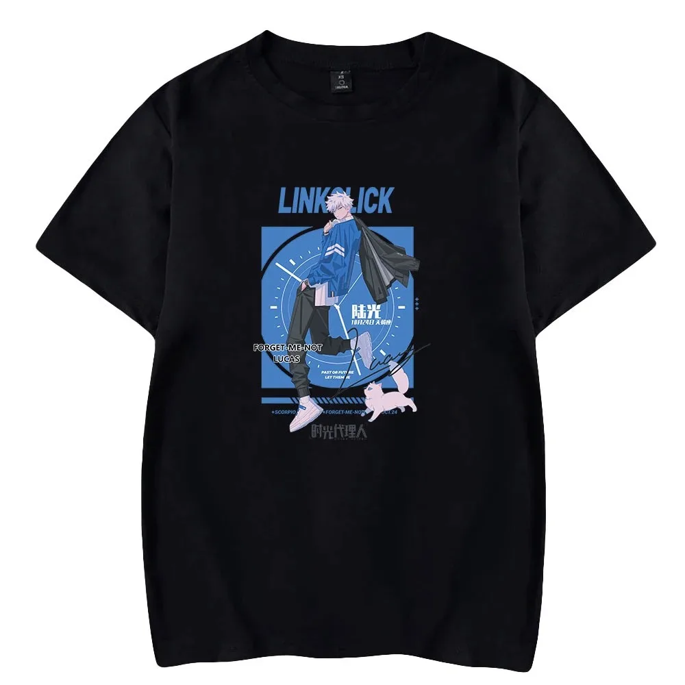 

Camiseta Anime de manga curta masculina e feminina, Link Click, gola redonda, streetwear Harajuku, estilo casual, roupas unissex