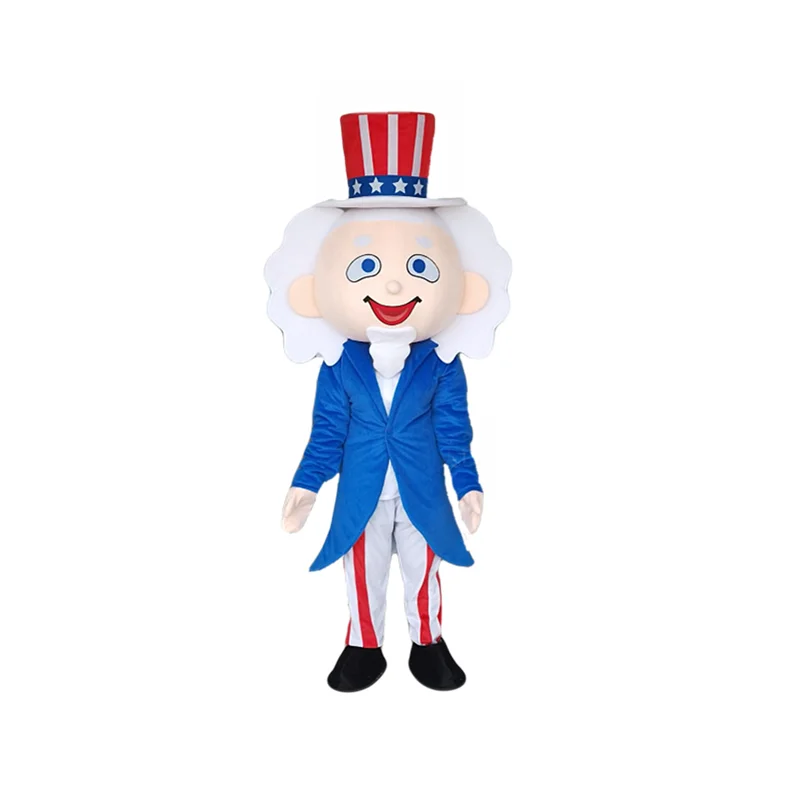 

Adult Uncle Sam cartoon Mascot Costume for sale Fancy Dress Suit Halloween Christmas carvinal party performance props