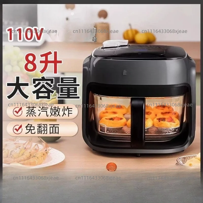 8L Air Fryer Oven Hous Deep Frying Machine Large Capacity Visual Air Fryer Electrodomesticos Para La Cocina Inteligente