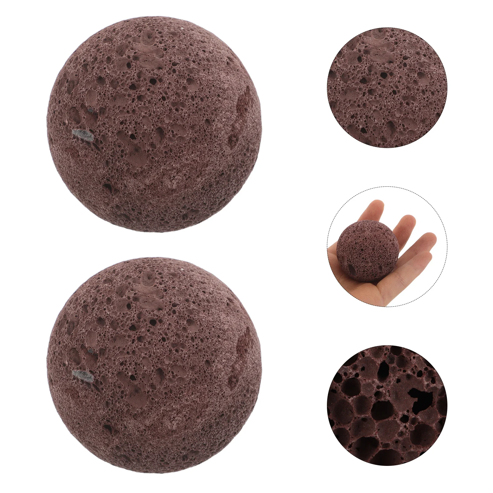 

5Pcs Volcanic Sauna Stones Natural Basalt Rocks for Steam Room Heater 4Cm Round Porous Heat Resistant Sauna Replacement Stones