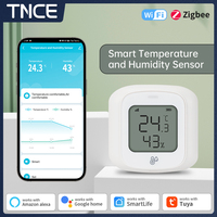 TNCE Tuya Temperature Humidity sensor WIFI Zigbee, Hygrometer Thermometer Monitor Detector, Support Smart Life Alexa Google Home
