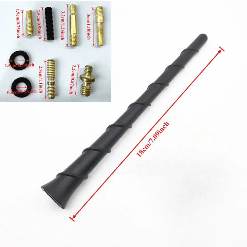 1pcs-18cm threaded antenna is adapted to Jeep Grand Cherokee, Ford Fierce F150, Dodge, Coolway, Leap, and roof signal reception.