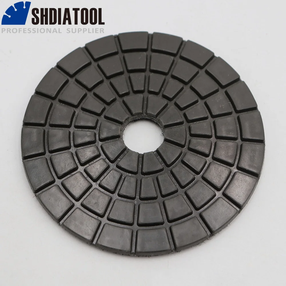 SHDIATOOL 5pcs Diamond Polishing Pads Grain Black Buff Sanding Disc for Granite Marble Ceramic Grinding Terrazzo Disc