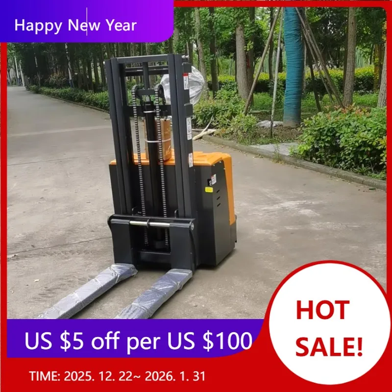 

Lifting Semi Electric Stacker Side Moving Pallet Stacker Walking Type Standing up Style Electric Stacking Truck Forklift