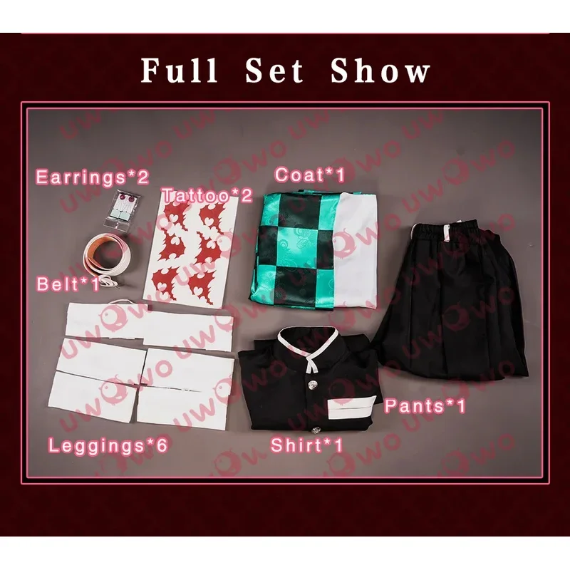 Ultimo lotto uwowo tanjirou cosplay nuovo design cospmats tanjirou kakado Corps haori costumi di Halloween