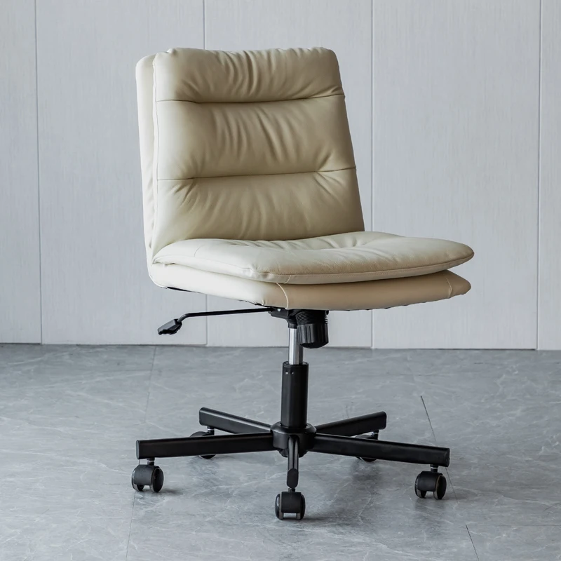 

White Nordic Design Office Chair Relax No Armrest Chaise Mobile Office Chair Ergonomic Playseat Cadeiras De Escritorio Furniture