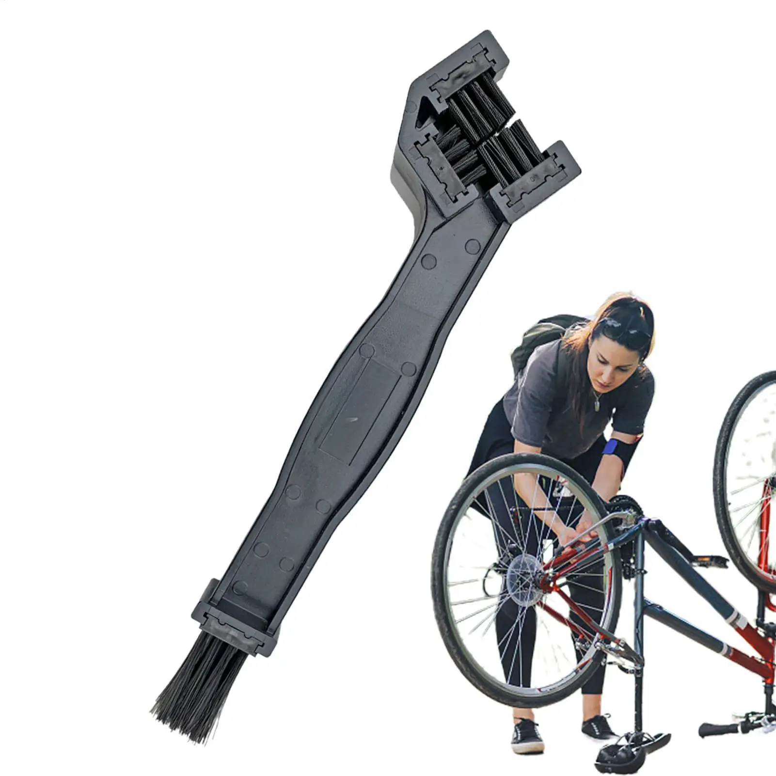 Portable Chain Cleaner Plastic Bicycle Moto Brush Clean Chain Cleaner Outdoor Scrubber Road Care Tools Motorcycle Parts