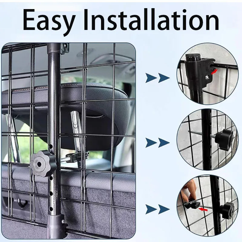 Adjustable Universal Dog Guard Car SUV Dog Barrier Vehicles Pet Divider Gate Net Car Dog Partition Grid Travel Accessories