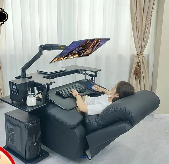 Computer desk bed notebook bedside table lifting table lazy table cockpit suspension bracket