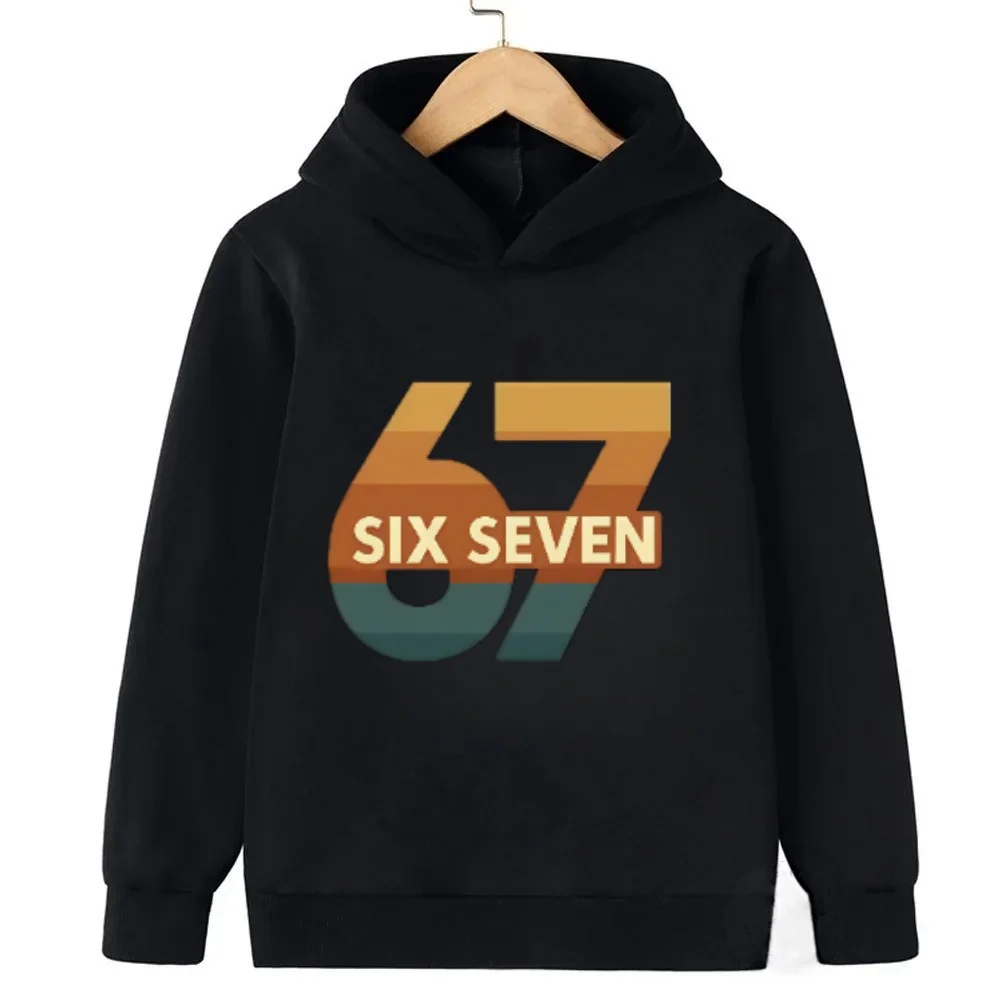 

Autumn 67 Locked in Warm Children's Hoodie Viral Slang Kids Casual Boy Girl Pullover Fashion Funny Comfortable Fleece Sweatshirt