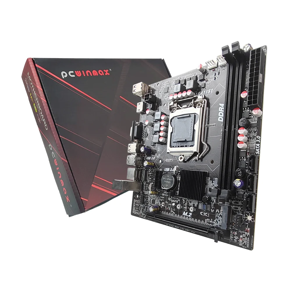 PCWINMAX New H110 Motherboard LGA 1151 DDR4 32GB Micro ATX Supports 6th 7th Generation Processors mATX Mainboard