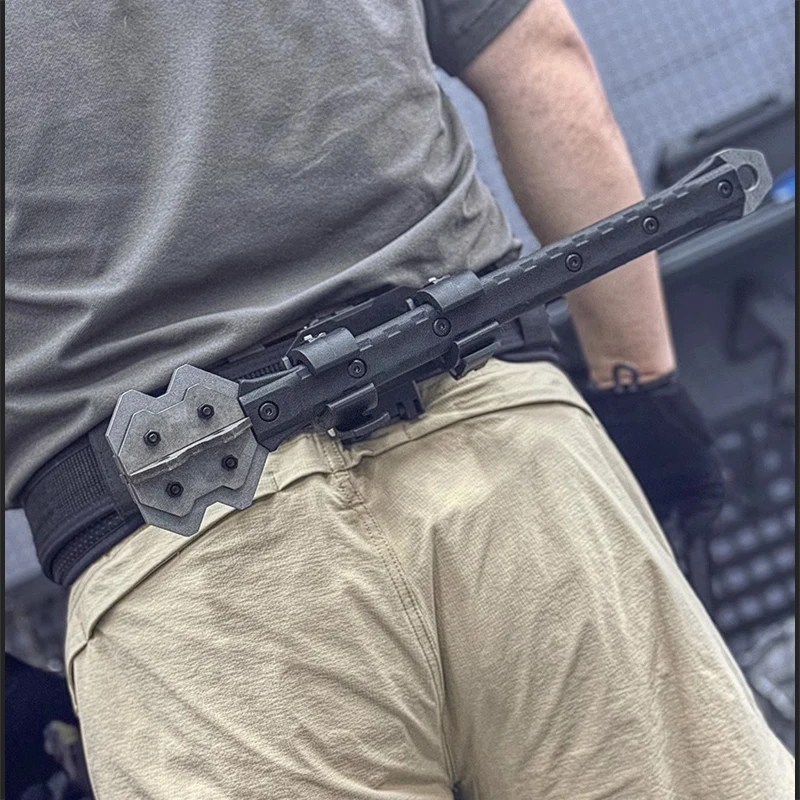 1pc-tactical-armor-piercing-bone-flower-trench-hammer-knight-long-handled-iron-leaf-hammer-self-defense-self-defense-tool