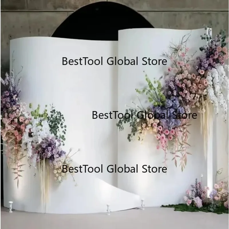 Decorative White Wedding Arch Balloon Wall Panel For Birthday Party & Wedding Event