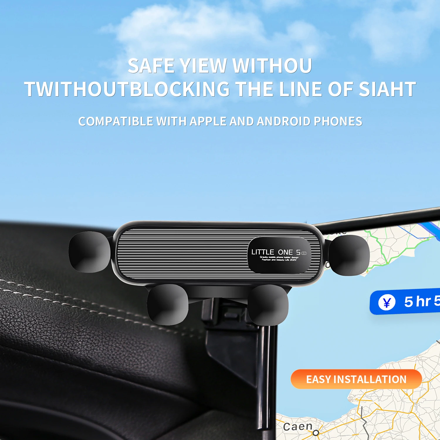 Easy-to-Install Car Phone Holder & Fixed Base for Cadillac SRX 2010‑2015, No Obstruction To Driver's View After Installation