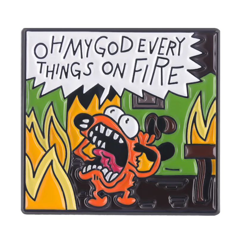 This is Fine Cartoon Dog Enamel Pins Comic Book Coffee Metal Brooch Badge Cute Dog Fashion Jewellery Backpack Accessory Gifts image 4