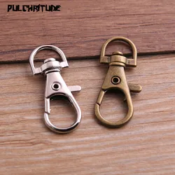 10 Uds. De accesorios de joyería chapados en rodio de dos colores, 11x32mm, ganchos de cierre de langosta para collar y pulsera, cadena DIY