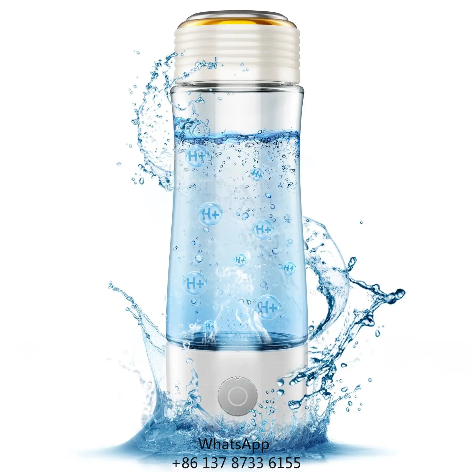 Cawolo Electric Usb Hydrogen Water Bottle Generators Portable 400ml Glass Hydrogen Water Bottle 2300ppb Hydrogen Water Generator