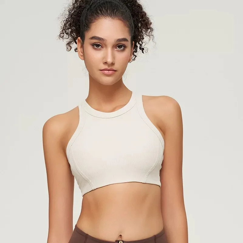 Sports Vest Bra Integrated with Running Training Sports Underwear Breathable Sportswear Yoga Shock-proof Vest Clothing