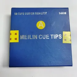Super quality Blue box MEILIN 14mm A Quality Snooker Billiard Pool Carom Cue Tips 50pcs