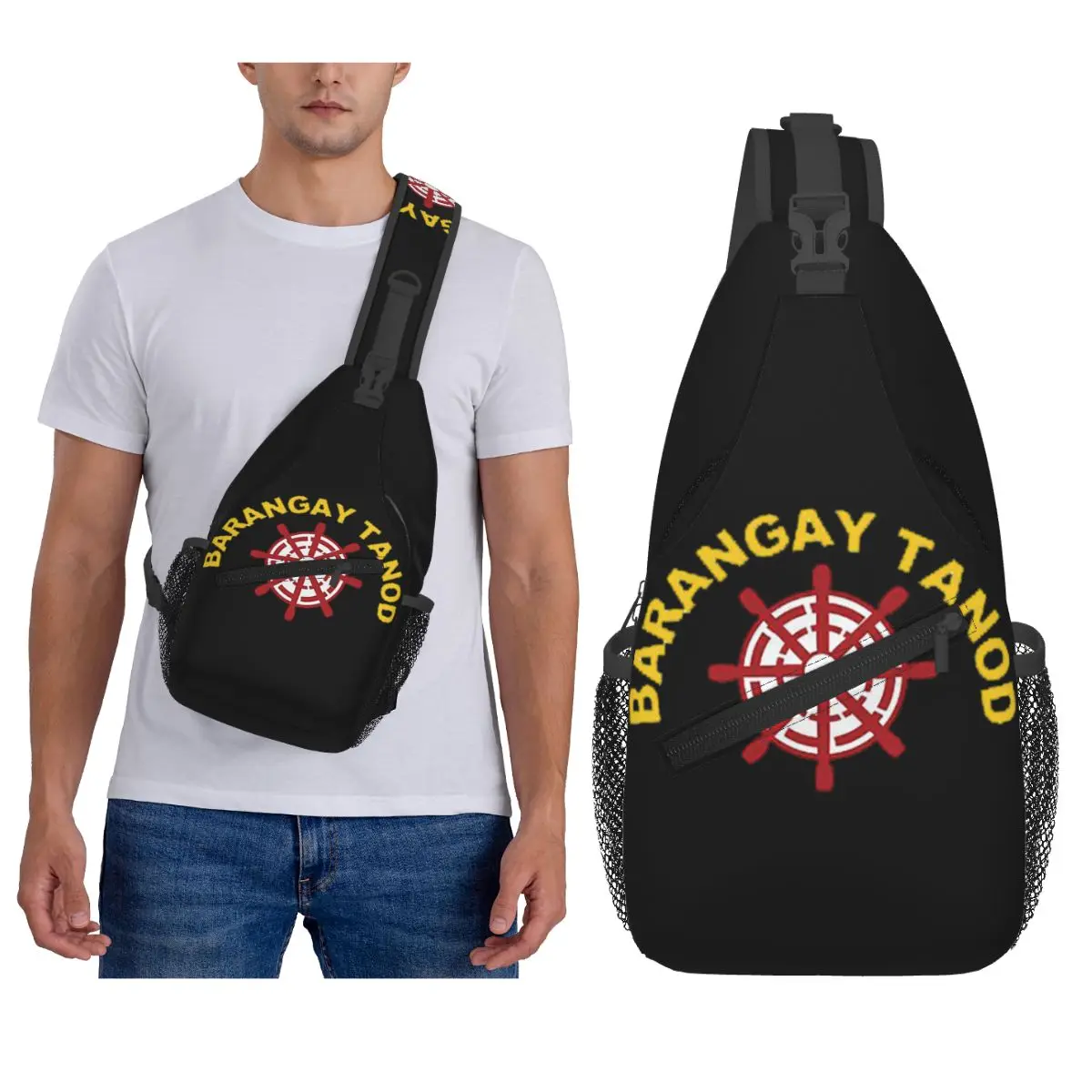

BARANGAY TANOD FILIPINO PINOY HAT CAP NINONG Chest Bag Men Sling Crossbody Backpack Chest Bag Hiking Daypack Shoulder Bag