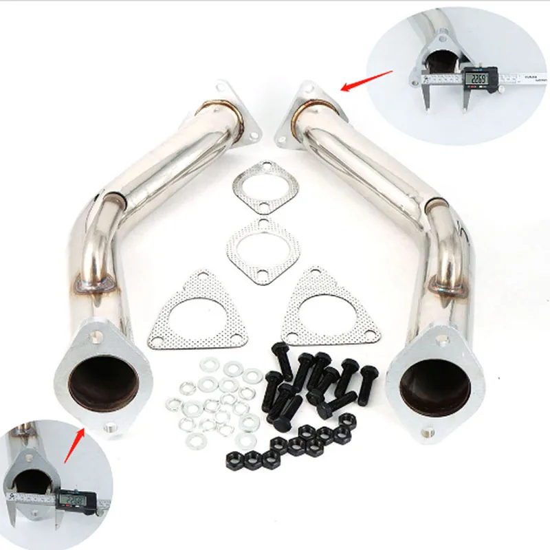 Tubos de prueba Decat, tubo de escape recto sin gato, compatible con Nissan 350Z 370z Infiniti G37 G25 2,5 FX35 FX37 Q50 Q60 VQ35HR VQ37HR