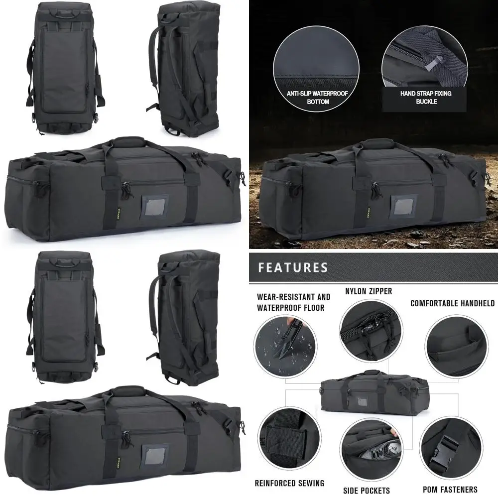 

Large 105L Dual Use Bag: Travel, Gym & Sports - Water-Resistant Polyester, Discreet Straps, Shoe Compartment - Ideal for Men & W