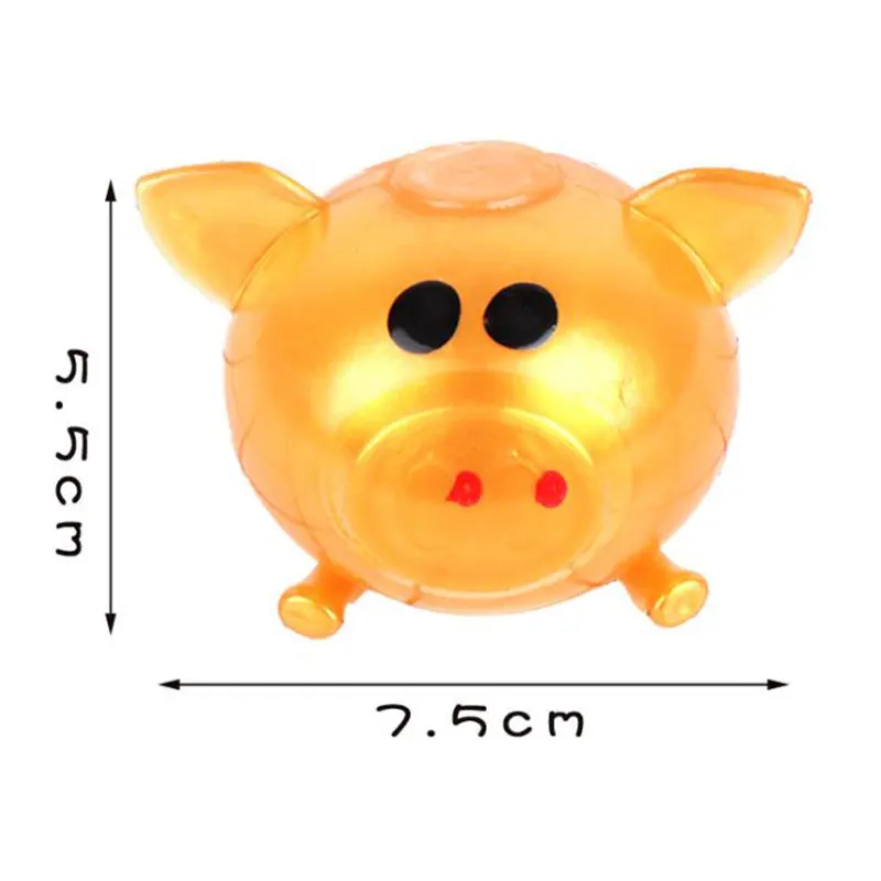 1Pcs Stress Decor Jello Pig Leuke Anti Stress Splat Water Varken Bal Vent Speelgoed Ontluchting Kleverige Squeeze Speelgoed kinderen Gags Speelgoed