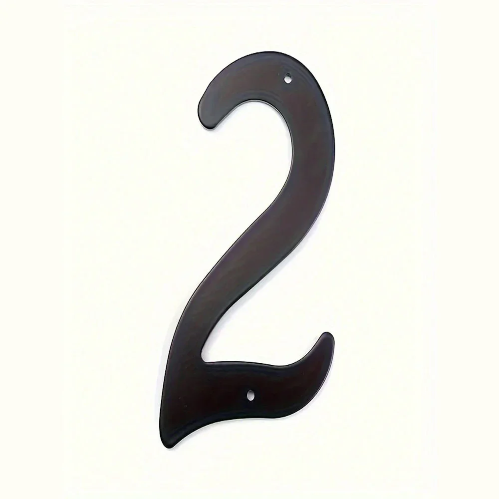 Rustic Black Matte Solid House Numbers for Outdoor Metal Door Decor Stylish Black Mailbox Numbers Perfect for Outdoor image 4
