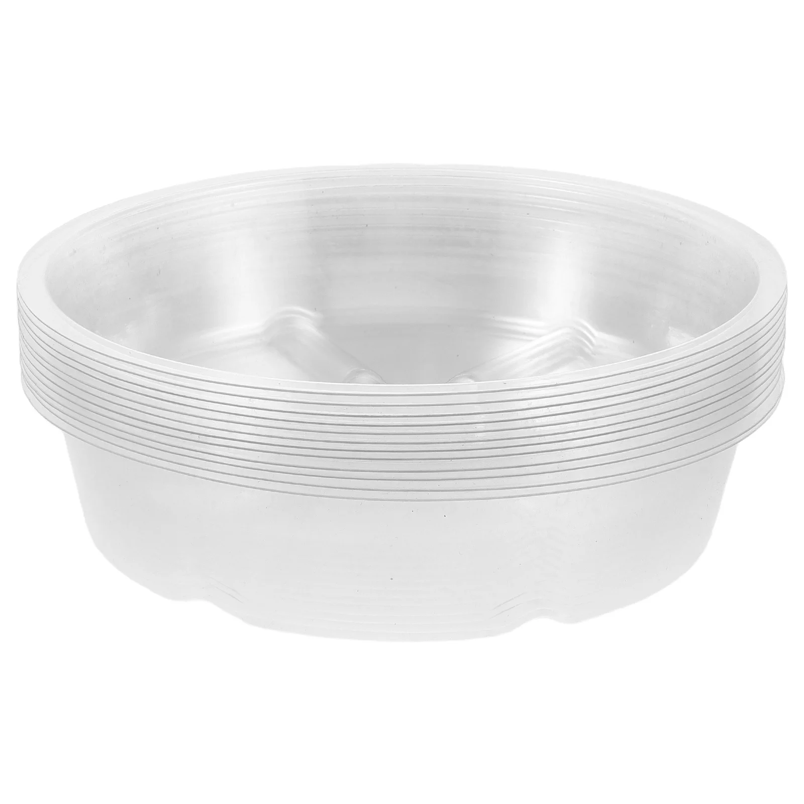 

12Pcs Plastic Plant Pot Trays Clear Round Planter Saucers Indoor Flower Pot Water Drip Catcher Garden Nursery Tray Stabilizer