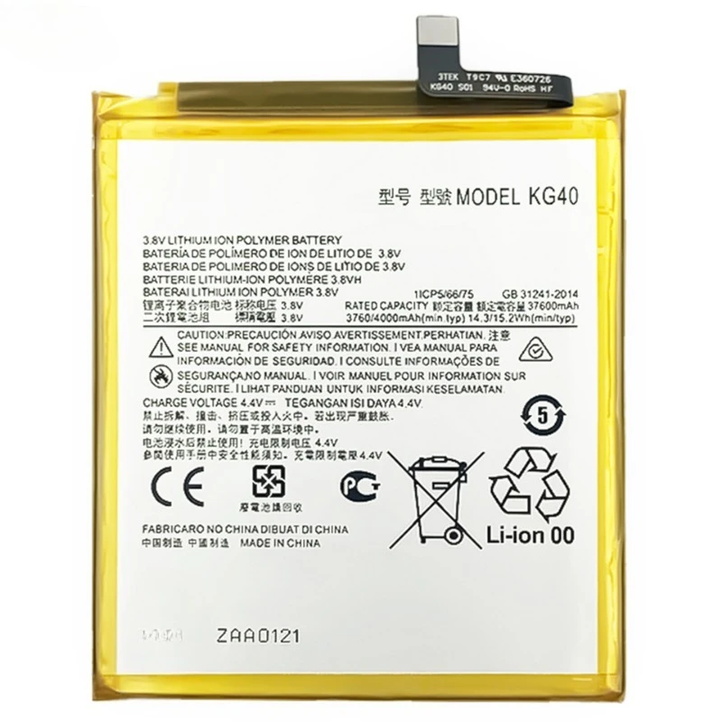 High Quality New KG40 Mobile Phone Battery 3.8V 3760mAh For MOTOROLA MOTO G8 G8 Play G FAST ONE MACRO Replacement Battery