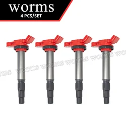 Worms Ignition Coil 4Pcs Set High Performance For Toyota Corolla Prius C-HR 2009 1.8L 2.0L ateşleme sistemi 90919-02252