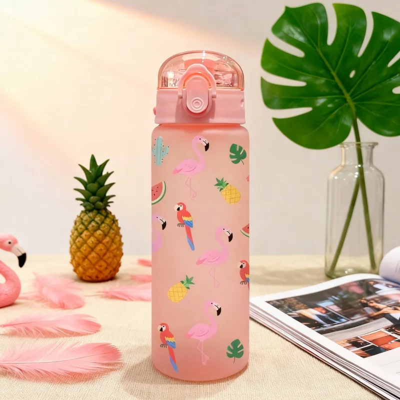 3D Printed Cartoon–PVC-Free, Leak-Proof, Matte Finish, 780ML Includes Carry Loop Water Bottle- Perfect for Holidays