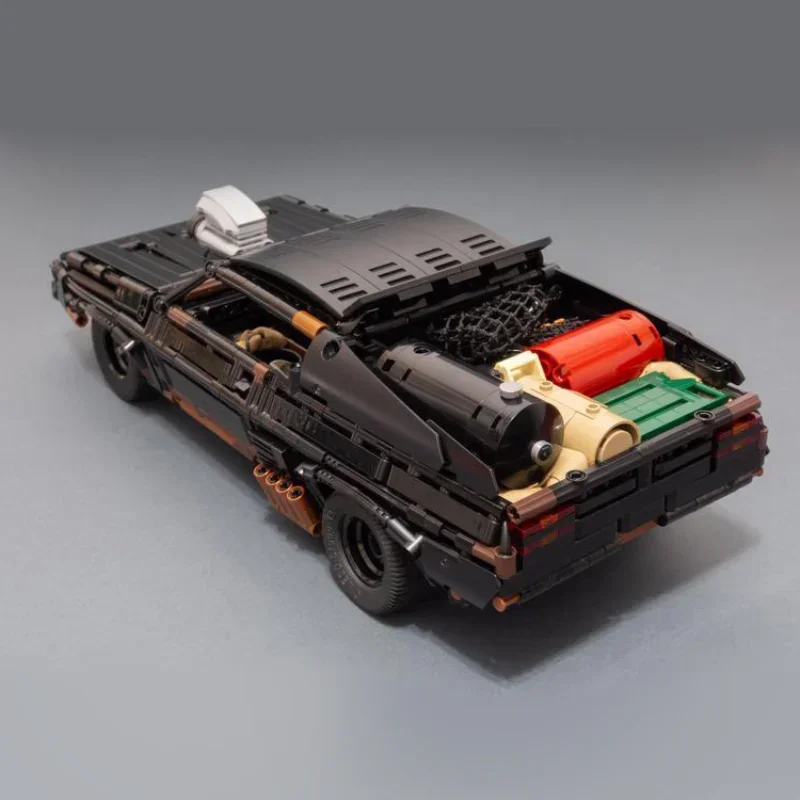 klassieke gekke film interceptor bakstenen film gemodificeerde auto blokken oorlogssnelheid moc sport race fans cadeau aanwezig product