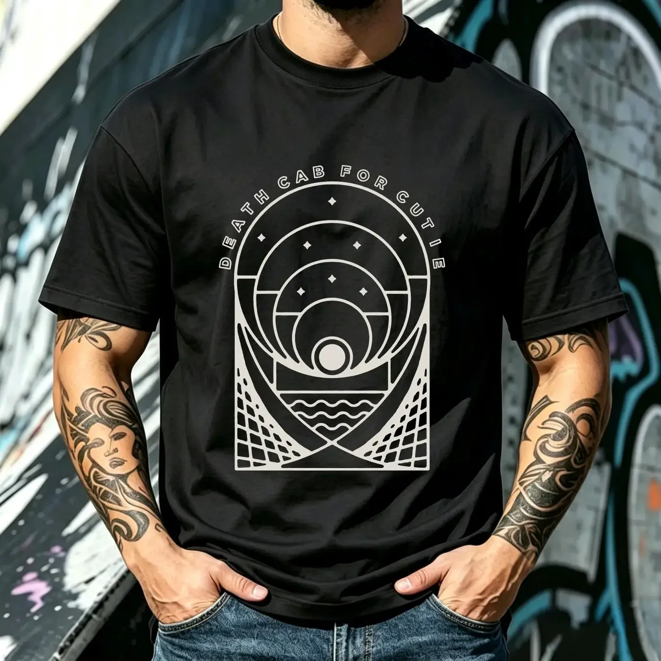 washed T Shirt Death Cab For Cutie Alternative Rock Indie Music long or short sleeves vintage Washed Soft Versatile Comfortable