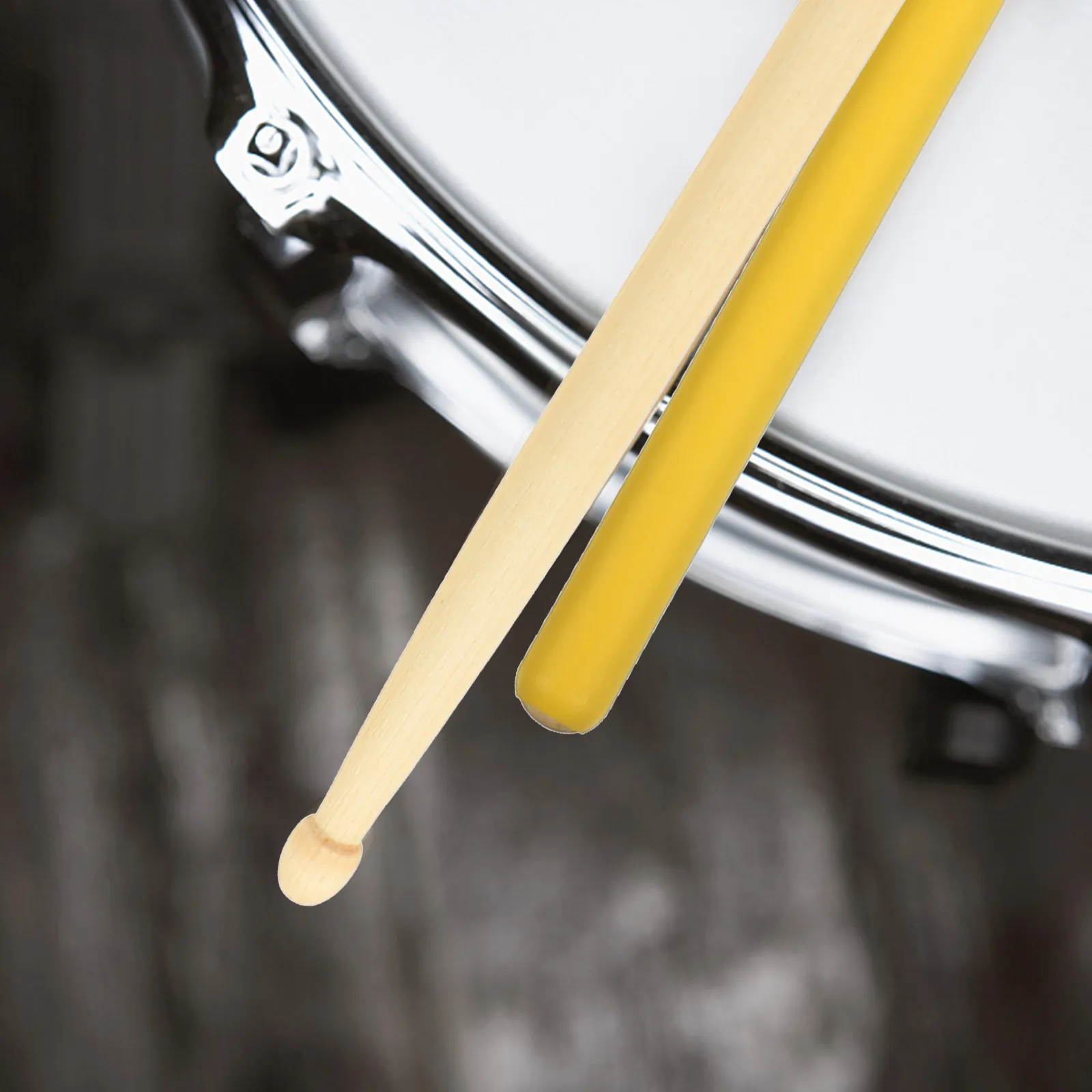 5Pairs Wooden Drum Mallets Maple Handle Anti-Slip Coating Color Assorted Percussion Instrument Sticks for Kids Adults Tongue