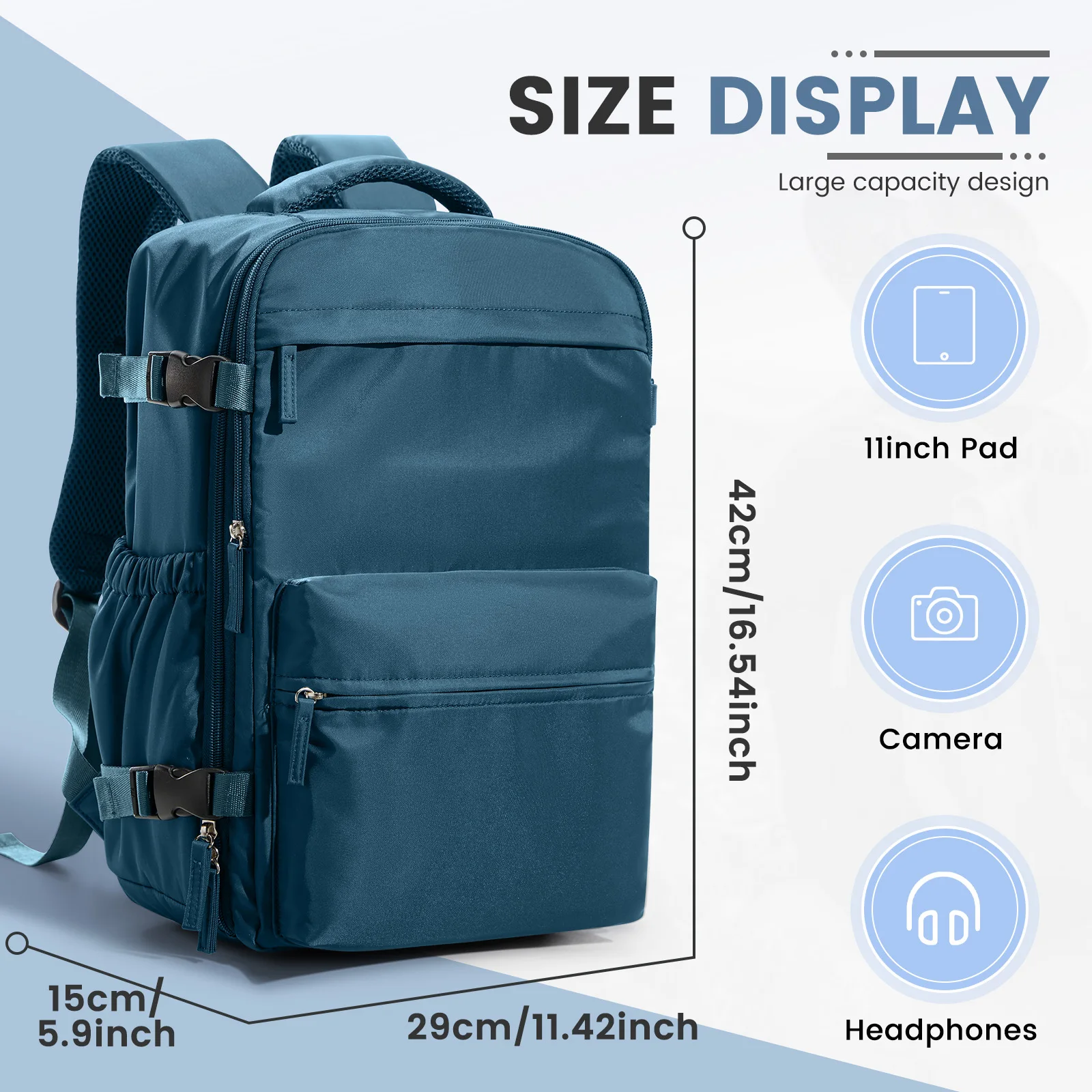 Ryanair 40x30x20 Cabine Tas Heren Air Vacuum Compressie Rugzak Handbagage Laptop Rugzak, 42x29x15 Vacuüm Kleding Opbergtas
