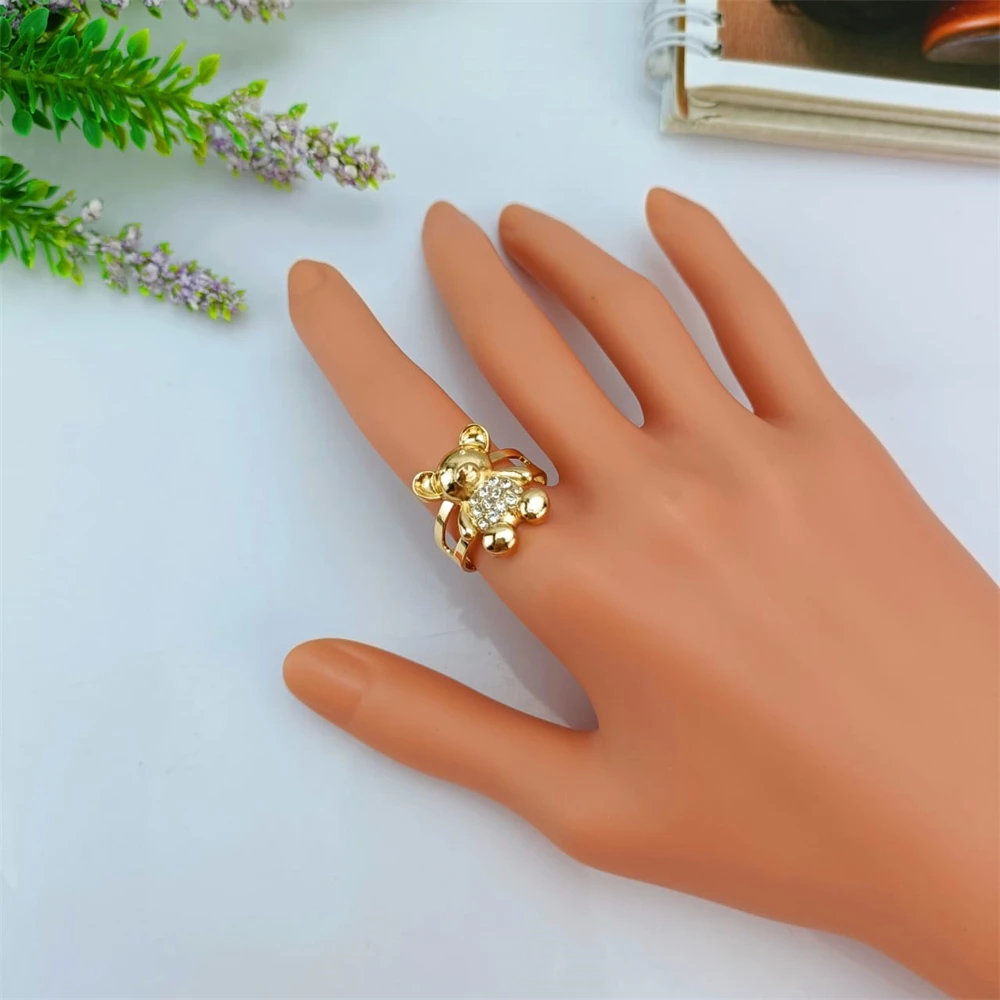 EMMA طقم مجوهرات أفريقي زفاف دبي ذهبي اللون الزفاف XOXO قلادة أساور أقراط مجموعات مجوهرات الدب النيجيري المغربي