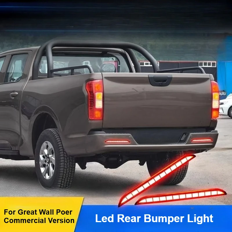 

Led Rear Bumper Light Flowing Turn Signal Brake Light Rear Fog Lamp For Great Wall Poer Commercial Version 2022 2023 Accessories
