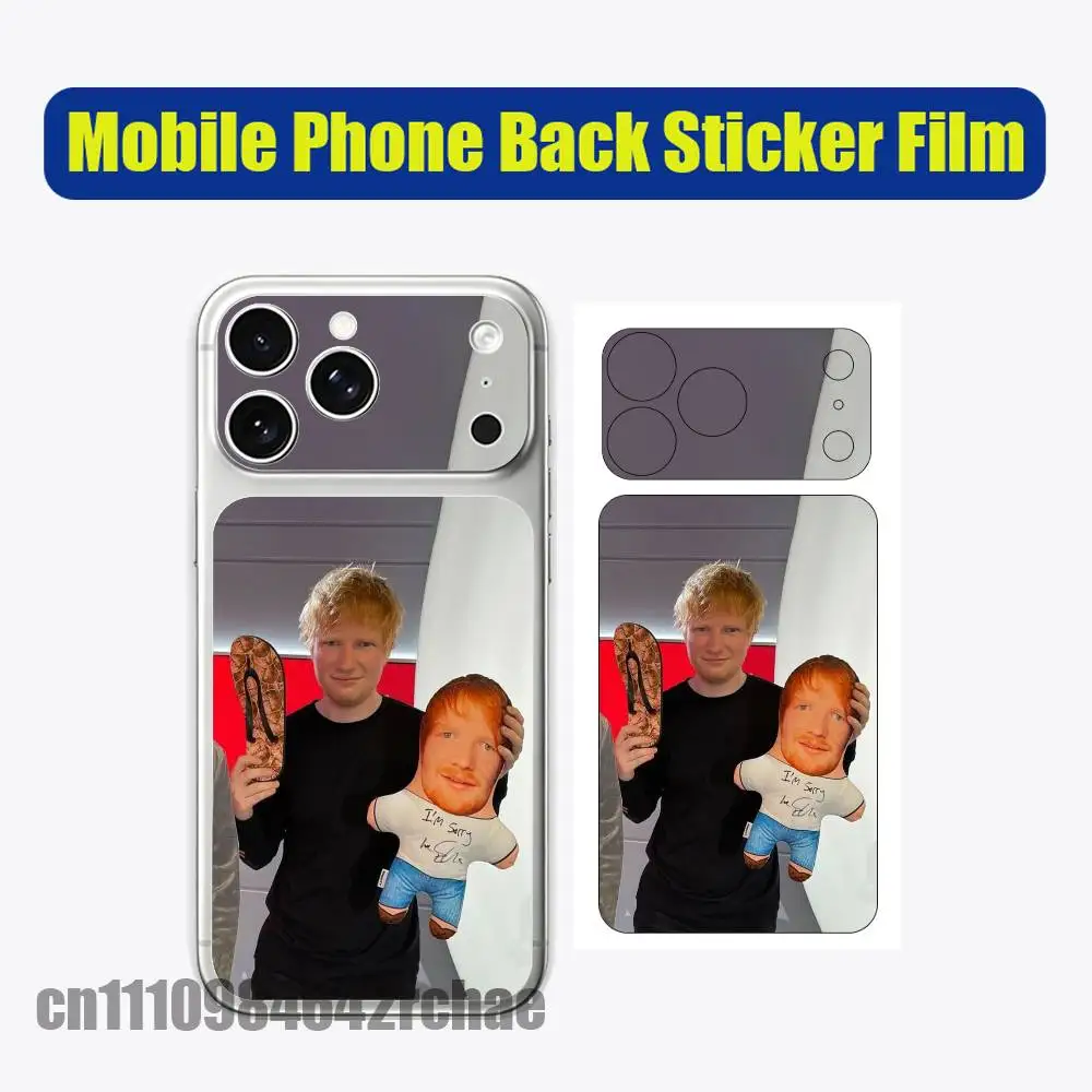 For Phone Back Film Sticker iPhone 17 Pro Max P PM Decal Skin Wrap Custom Singer E-Ed Sheeran Stickers Cover