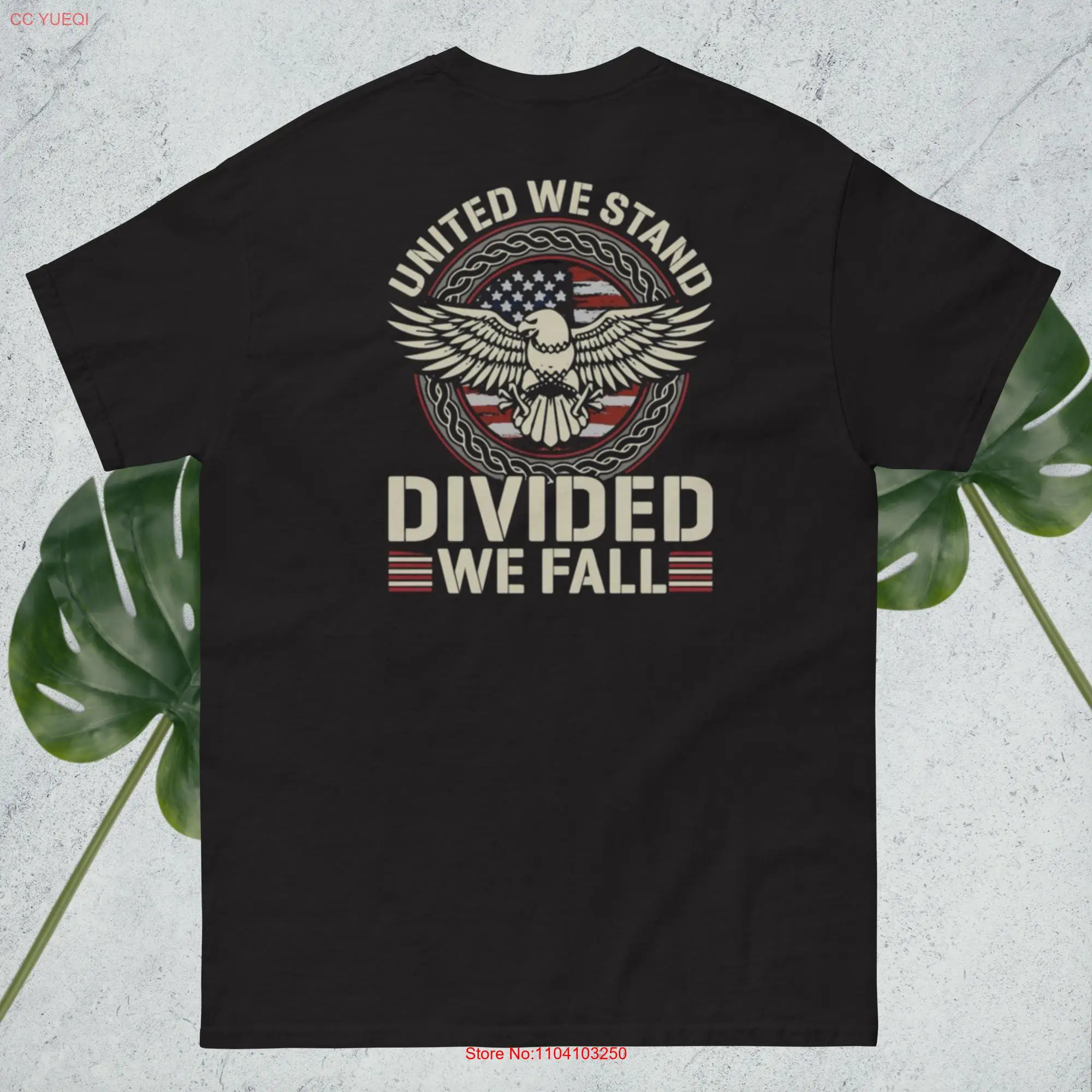 United We Stand With America Divided Fall T Shirt long or short sleeves