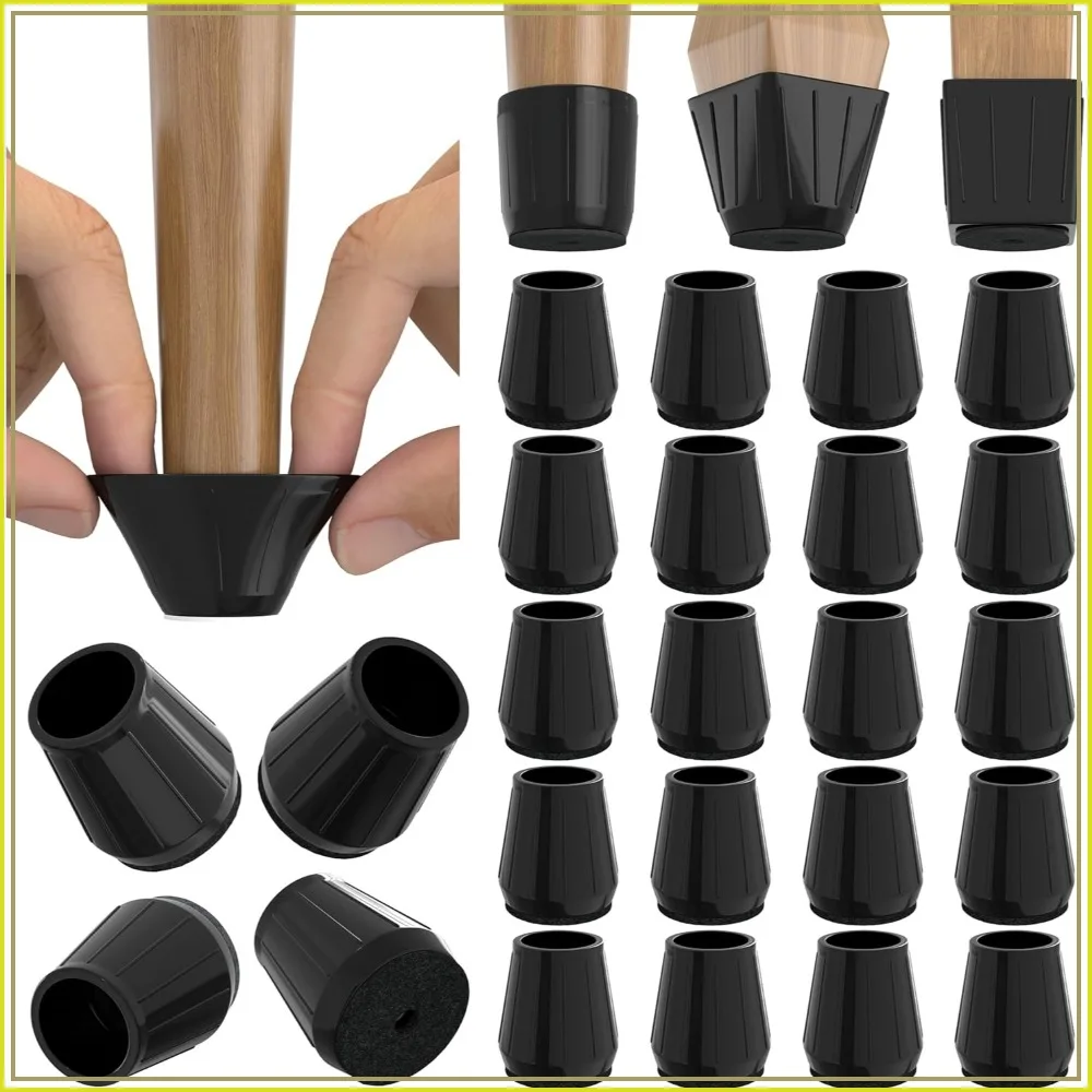 

24PCS Extra Small Silicone Chair Leg Floor Protectors for Hardwood Floors, Thicken Rubber Caps, Non Slip Furniture Pads to Prevent Scratches & Reduce Noise