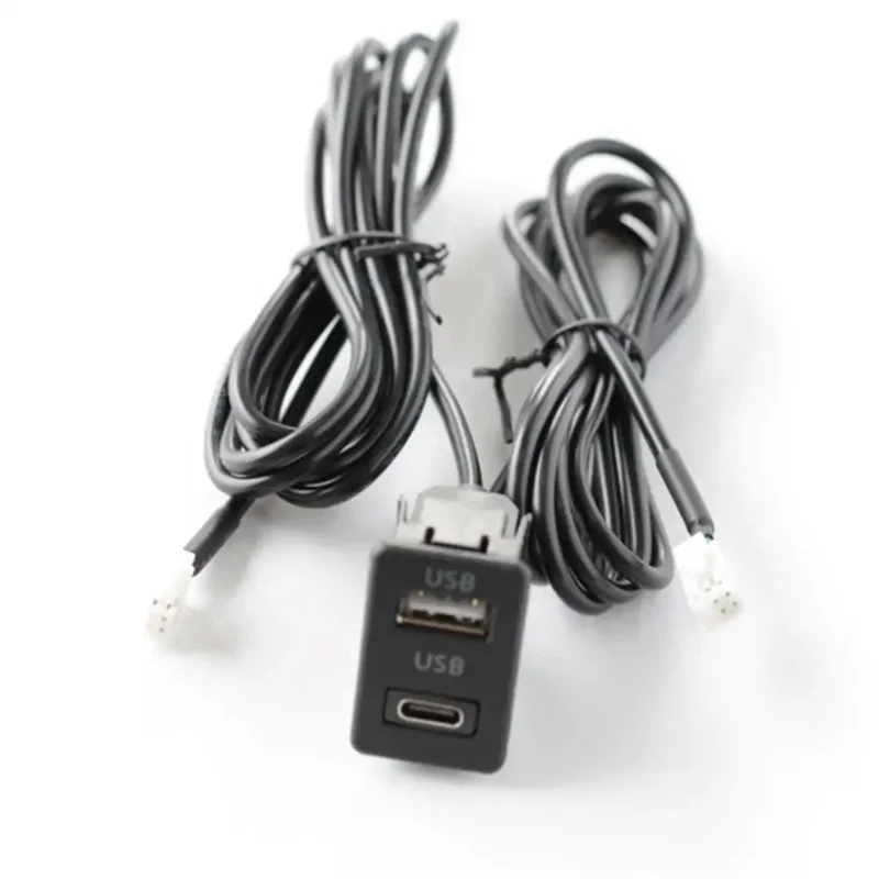 

A51K-Car Dash Mount USB + TYPE-C Порт Панель Интерфейс Удлинительный кабель Адаптер Приборная панель автомобиля Навигация автомобиля USB-разъем