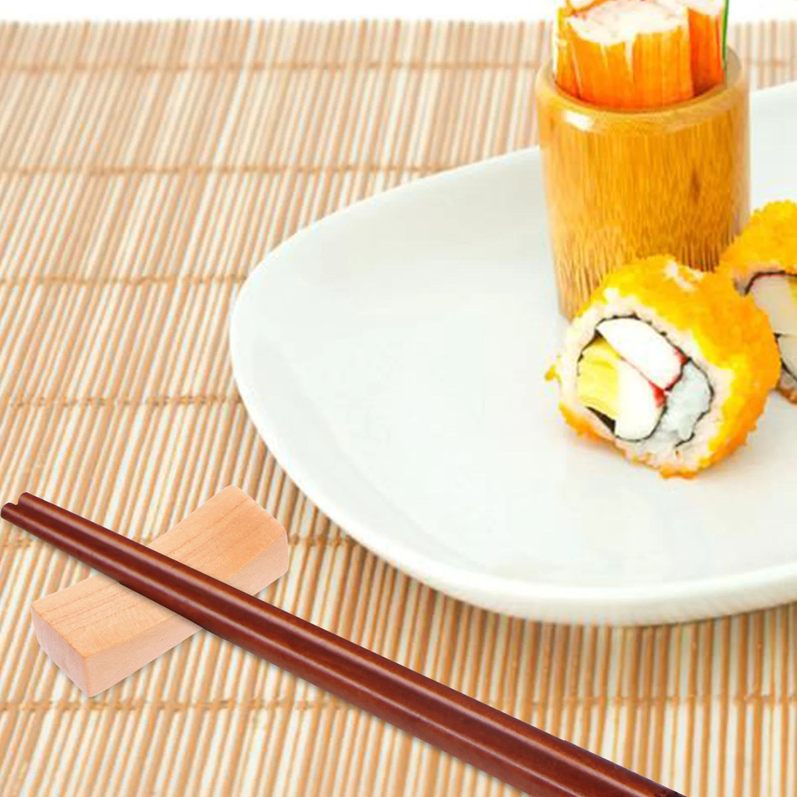 

12pcs Wooden Chopsticks Rest Single Concave Design Eco Friendly Tableware Holder Home Dining Decor Cutlery Stand