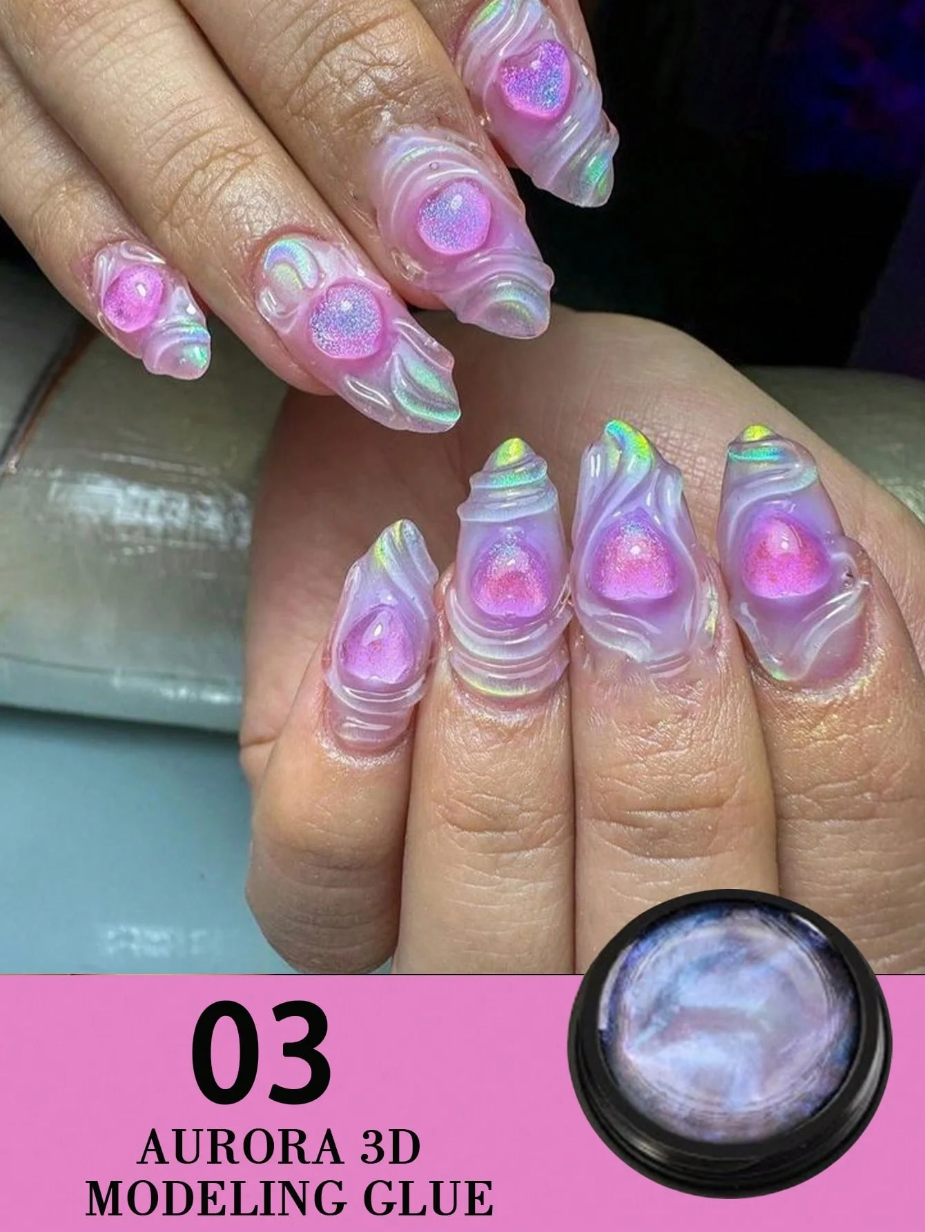 5ML UV/LED Nail Tips Glue Gel For False Nails UV Strong Ahesive Solid Tube Nail Tip Glue Gel For Nail Extension Polish Manicure