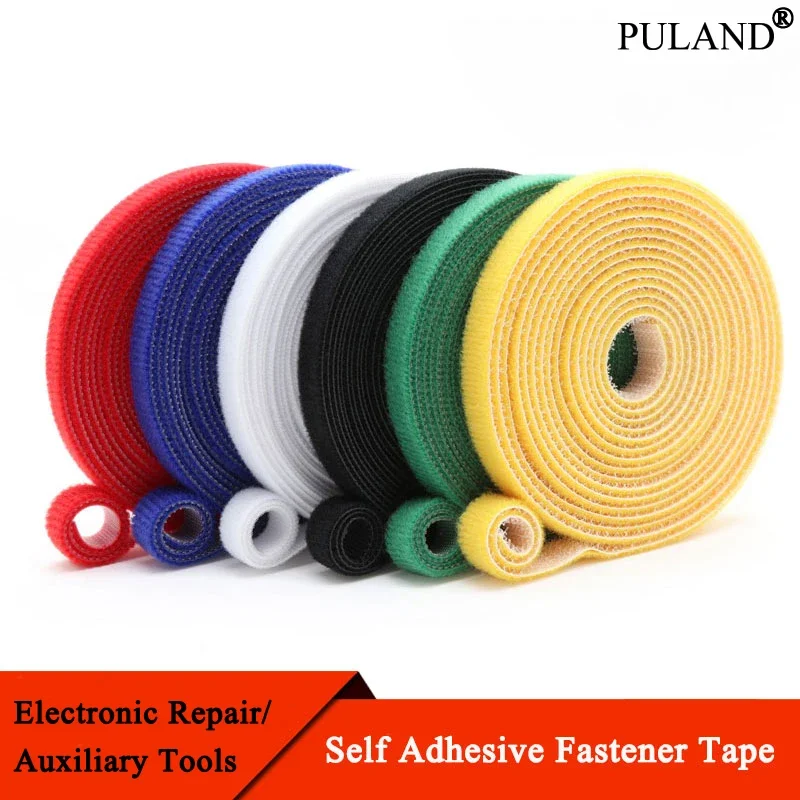 10/15/20/25mm Self Adhesive Tape Reusable Cable Tie Wire Straps Tape DIY Accessories 5 meters