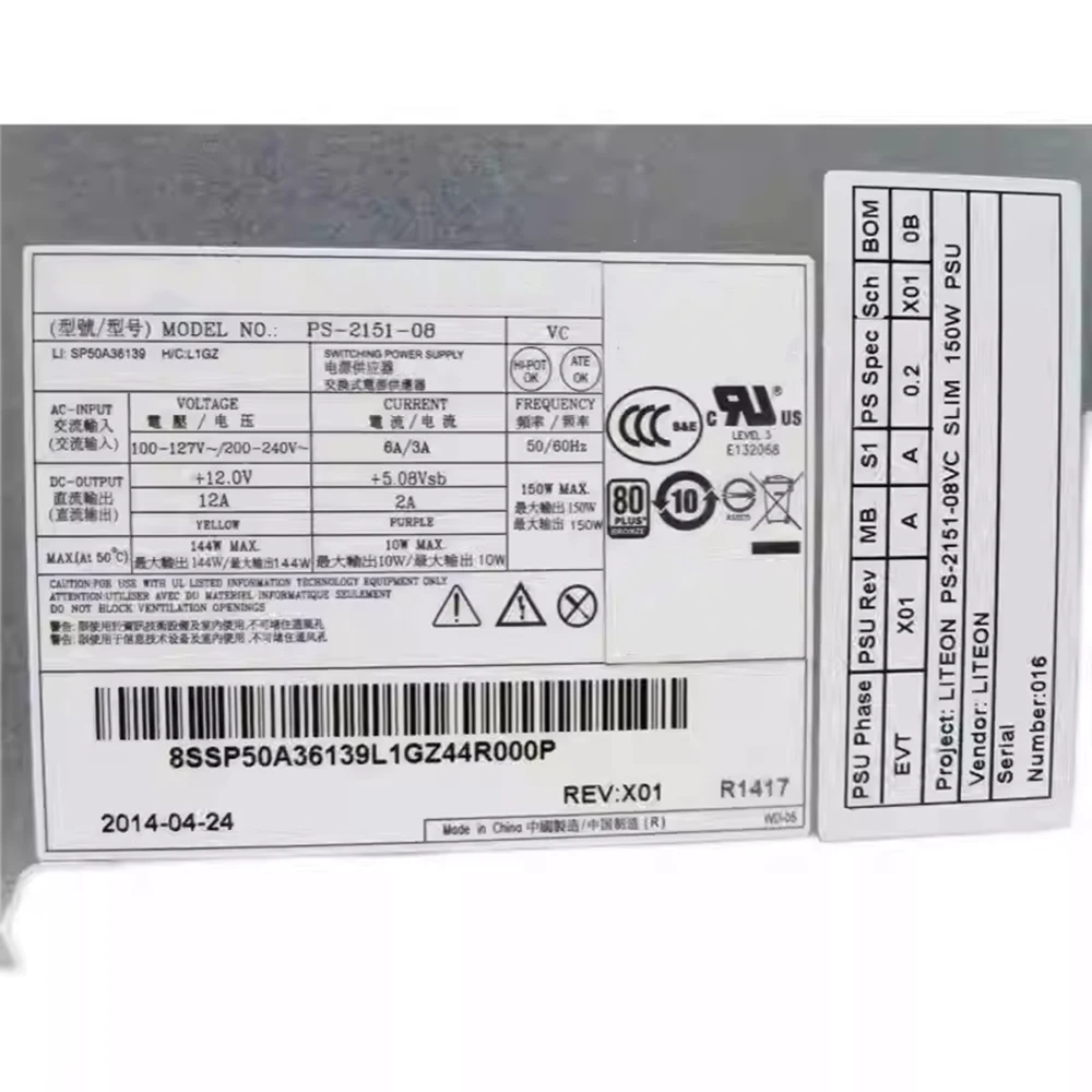 For Lenovo B50-35 F0AV B50-30 AiO 150W PSU Power Supply LiteOn 36200624 PS-2151-08 view 4