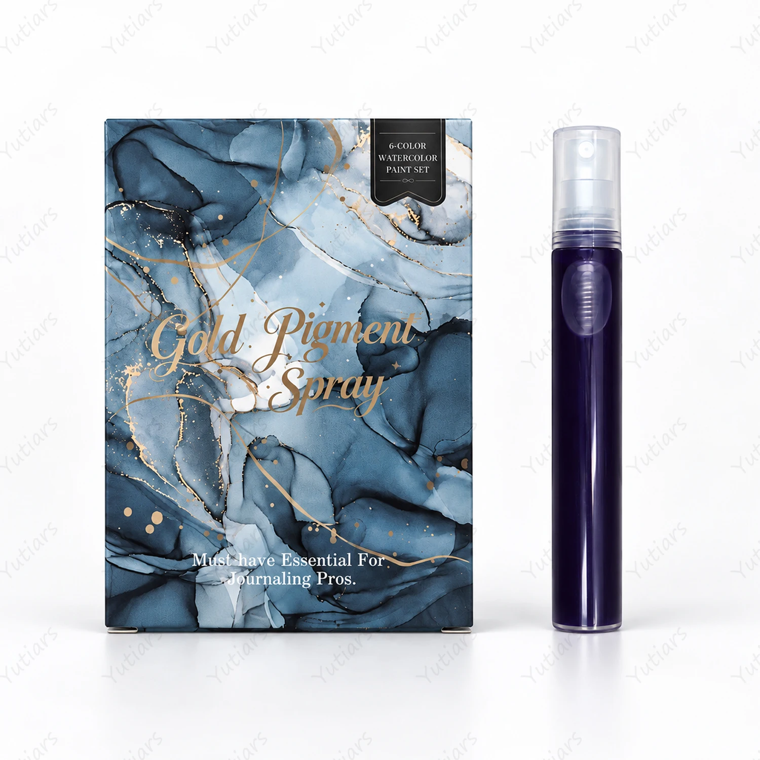 6pcs Glitter Spray Ink Set, Fine Shimmer Mist Colors for Journaling, Scrapbooking, Card Making, Mixed Media and DIY Craft Art