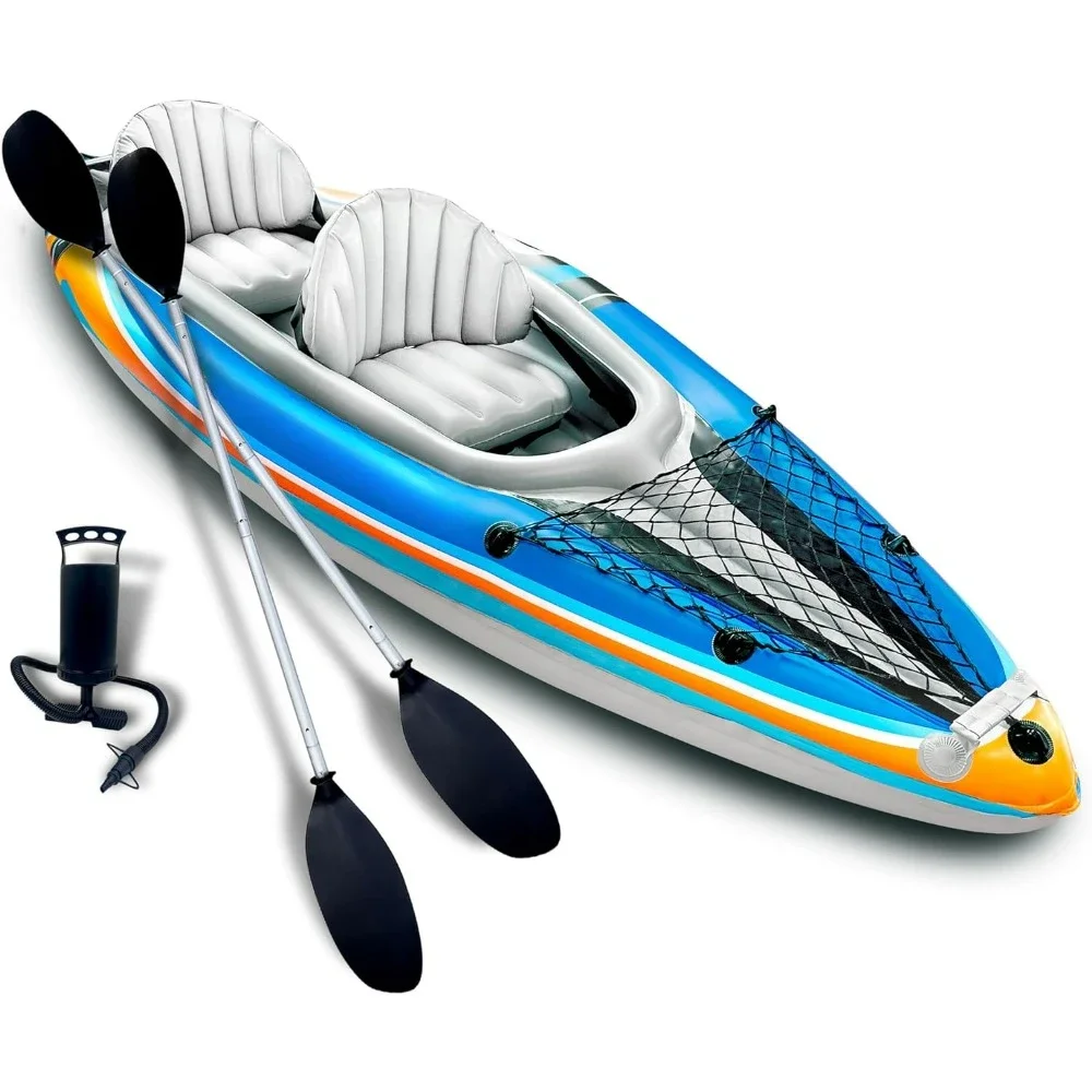 2-Person Inflatable Kayak with Aluminum Oars (136