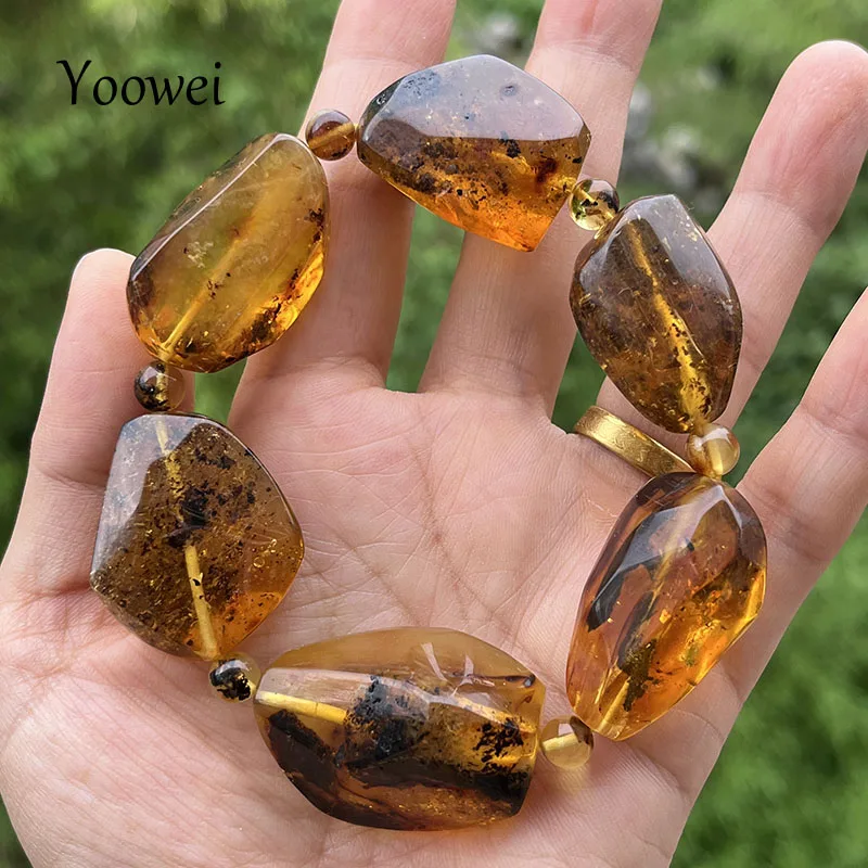 

Браслет из настоящего янтаря, оптовая продажа, уникальный дизайнерский граненый завод, бусины «сделай сам», минеральный оригинальный натуральный камень, поставщик ювелирных изделий